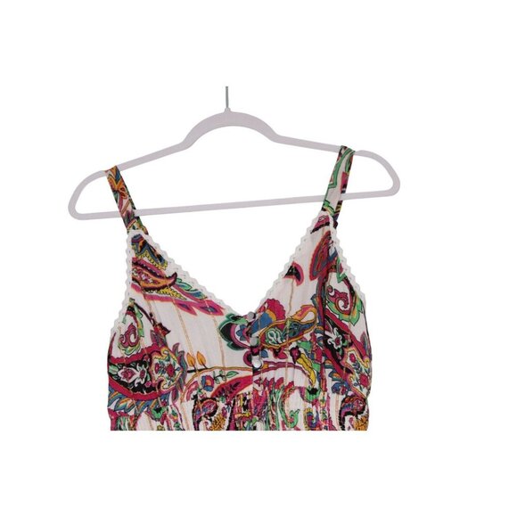 Anthropologie Maxi Dress Medium Colorful Paisley Boho Hippie Tiered Peasant - Picture 2 of 14